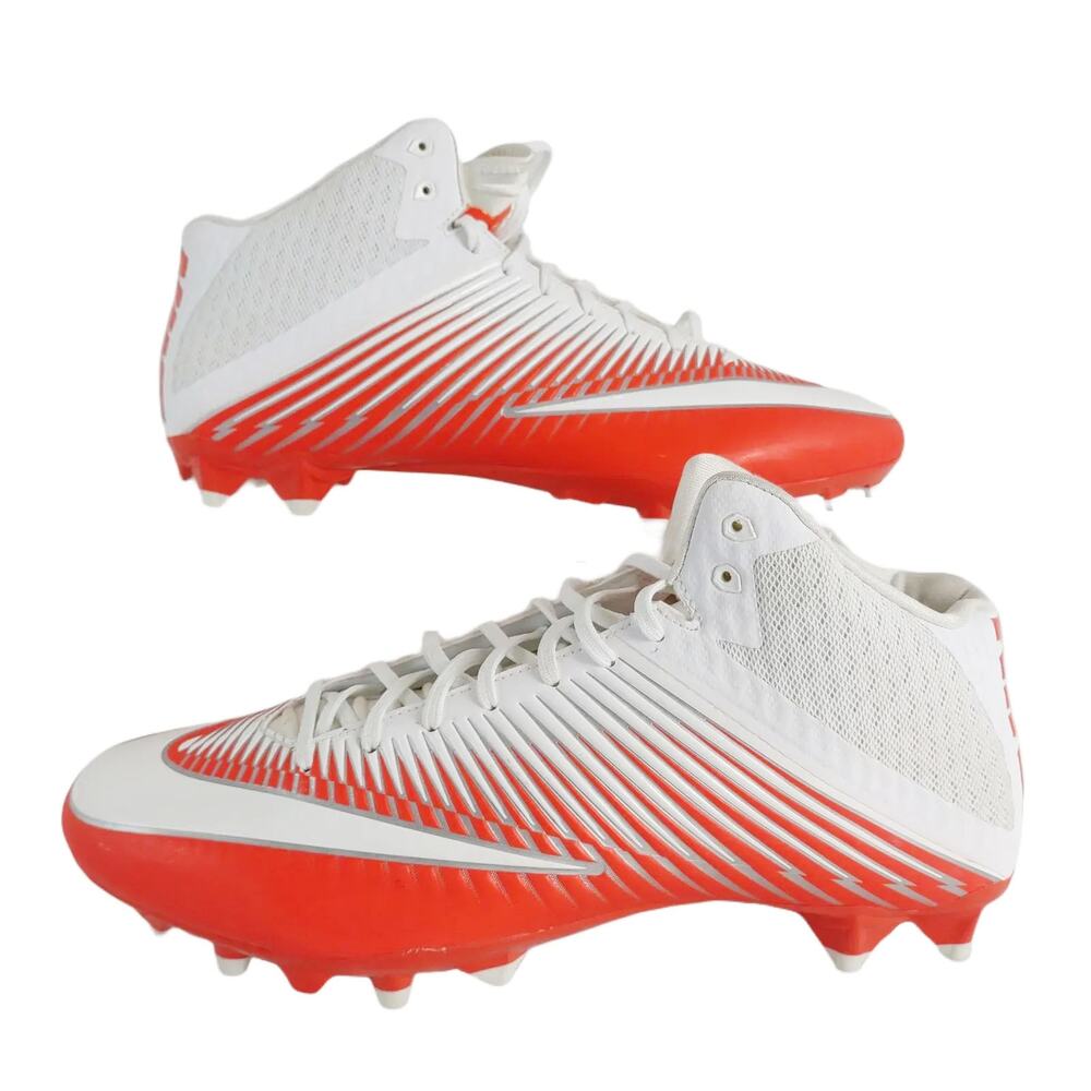 NIKE Vapor Speed 2 PF TD Mid Men's 16 Football Cleats 847089-811 Orange White - Picture 4 of 10